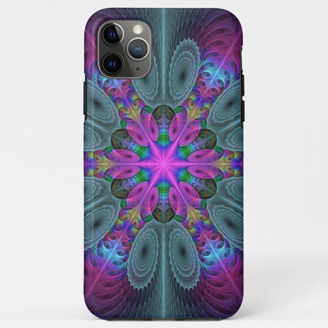 Mandala Colourful Striking Fractal Art Kaleidoscop Case-Mate iPhone Case (Back)