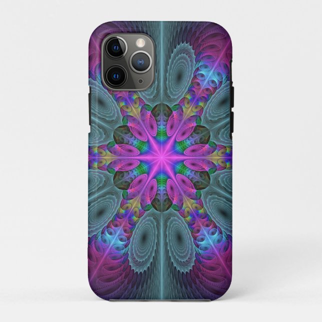 Mandala Colourful Striking Fractal Art Kaleidoscop Case-Mate iPhone Case (Back)