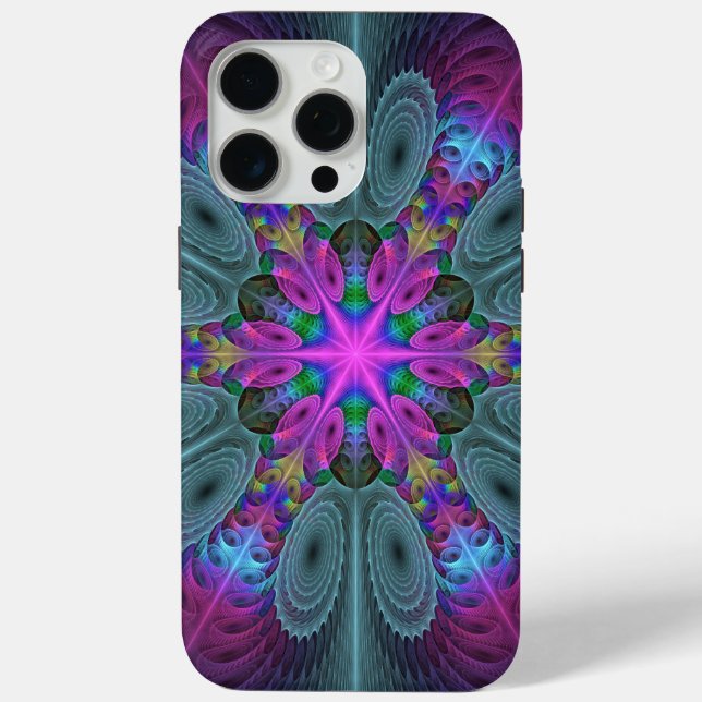 Mandala Colourful Striking Fractal Art Kaleidoscop Case-Mate iPhone Case (Back)