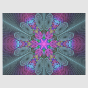 Mandala Colourful Striking Fractal Art Kaleidoscop Tissue Paper