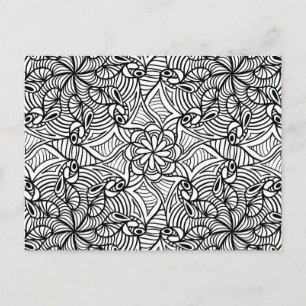 Mandala Colouring Abstract Pattern  Postcard #1