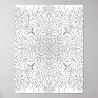 Mandala Colouring Poster