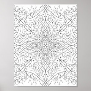 Mandala Colouring Poster
