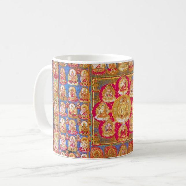 Mandala Cosmic Diagram for Meditation Coffee Mug (Front Left)