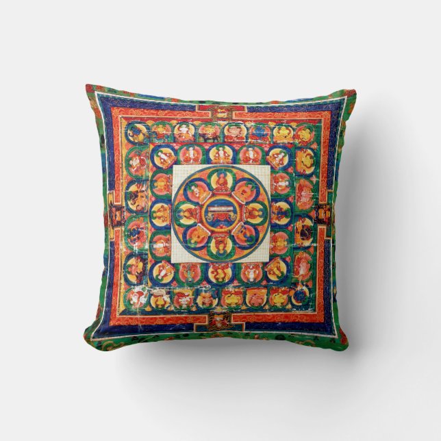 Mandala Cosmic Diagram for Meditation Cushion (Front)