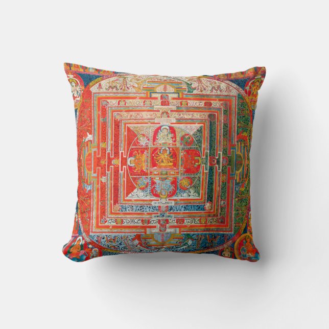 Mandala Cosmic Diagram for Meditation Cushion (Front)