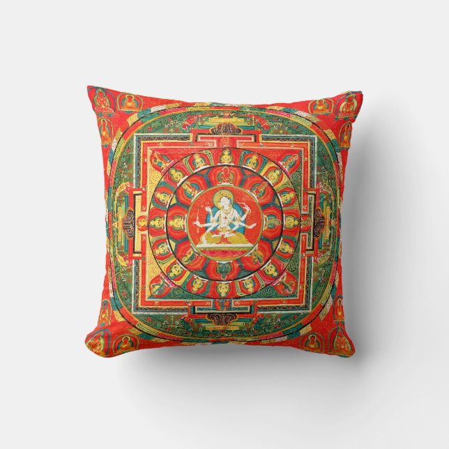 Mandala Cosmic Diagram for Meditation Cushion (Front)