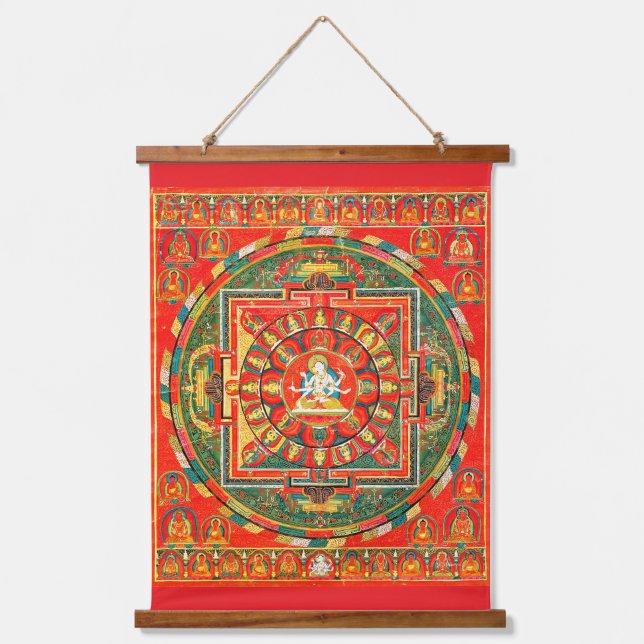 Mandala Cosmic Diagram for Meditation Hanging Tapestry (Front)