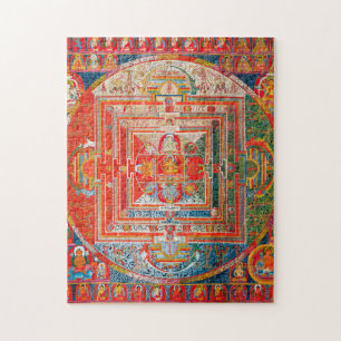 Mandala Cosmic Diagram for Meditation Jigsaw Puzzle