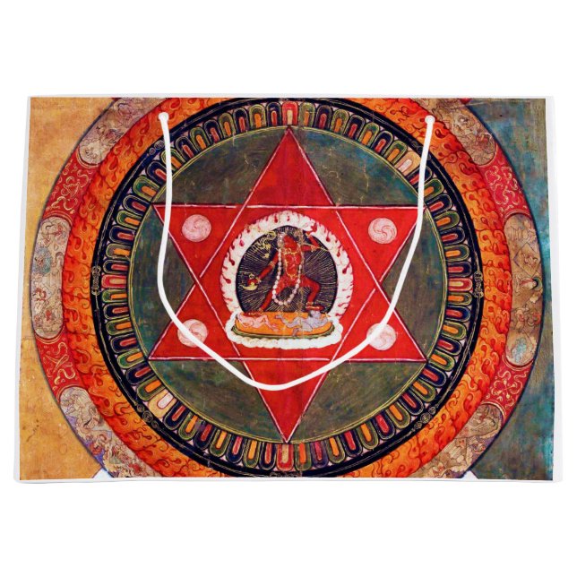 Mandala Cosmic Diagram for Meditation Large Gift Bag (Front)