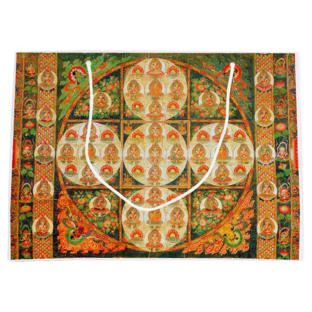 Mandala Cosmic Diagram for Meditation Large Gift Bag (Front)