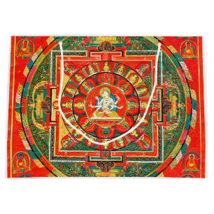 Mandala Cosmic Diagram for Meditation Large Gift Bag