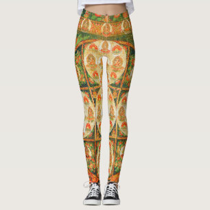 Mandala Cosmic Diagram for Meditation Leggings