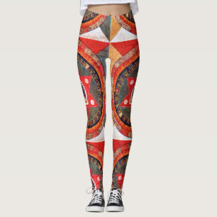 Mandala Cosmic Diagram for Meditation Leggings