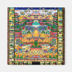 Mandala Cosmic Diagram for Meditation Magnet