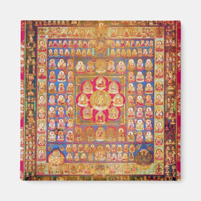 Mandala Cosmic Diagram for Meditation Magnet (Front)