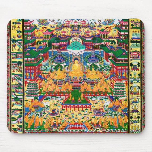 Mandala Cosmic Diagram for Meditation Mouse Pad (Front)
