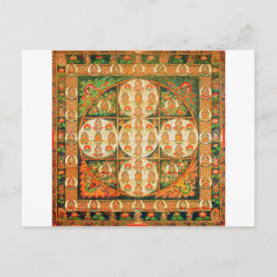 Mandala Cosmic Diagram for Meditation Postcard