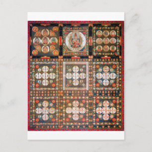 Mandala Cosmic Diagram for Meditation Postcard