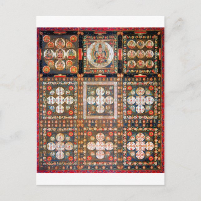 Mandala Cosmic Diagram for Meditation Postcard (Front)