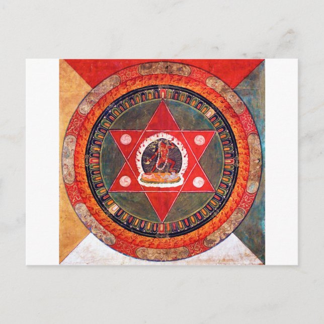 Mandala Cosmic Diagram for Meditation Postcard (Front)