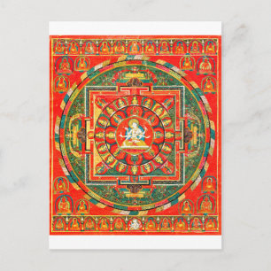 Mandala Cosmic Diagram for Meditation Postcard