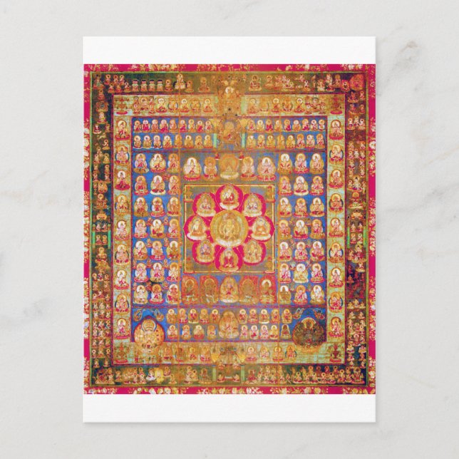 Mandala Cosmic Diagram for Meditation Postcard (Front)