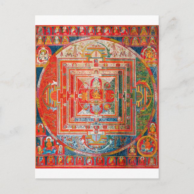 Mandala Cosmic Diagram for Meditation Postcard (Front)