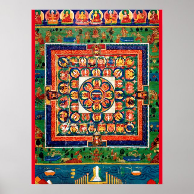 Mandala Cosmic Diagram for Meditation Poster (Front)