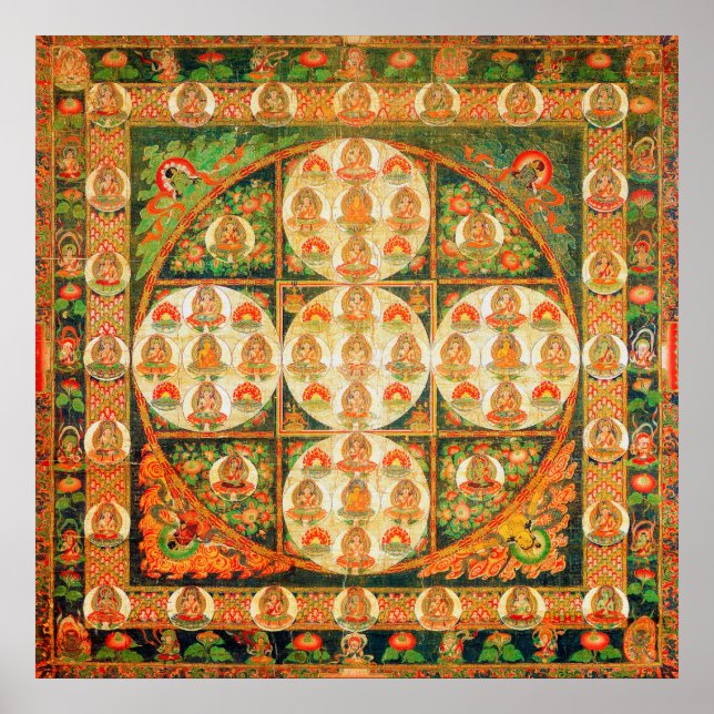 Mandala Cosmic Diagram for Meditation Poster (Front)