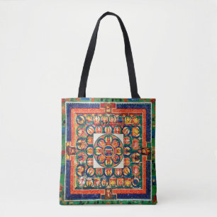 Mandala Cosmic Diagram for Meditation Tote Bag