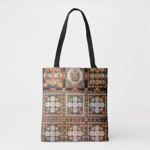 Mandala Cosmic Diagram for Meditation Tote Bag