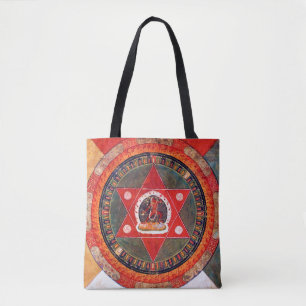 Mandala Cosmic Diagram for Meditation Tote Bag