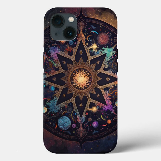 Mandala Cosmic Visionary Art Case-Mate iPhone Case (Back)