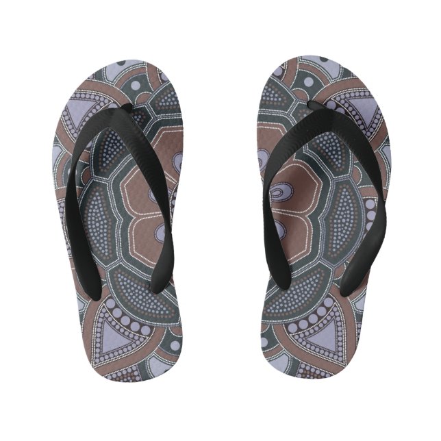 Mandala Creation, all points for one 6 Kid's Thongs (Footbed)