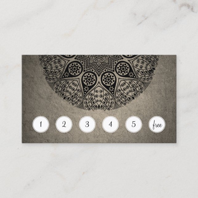 Mandala Customer Loyalty Punch Card (Front)