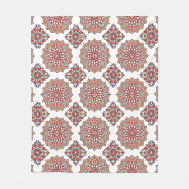 Mandala da Harmonia (Calmante and tranquilizer) Fleece Blanket (Front)