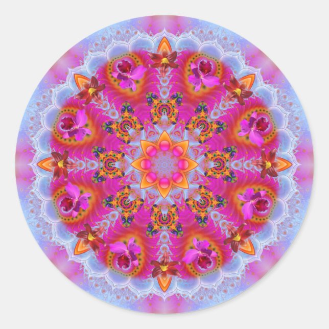 Mandala ~ Daily Focus 7.4.2019 Classic Round Sticker (Front)