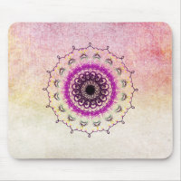 Mandala Damask Watercolor Yoga Art Elegant