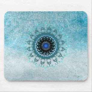 Mandala Damask Watercolor Yoga Art Elegant Mouse Pad