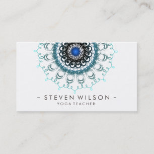 Mandala Damask Yoga Holistic Meditation Massage Business Card