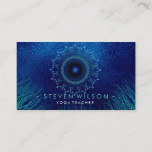 Mandala Damask Yoga Holistic Meditation Massage Business Card