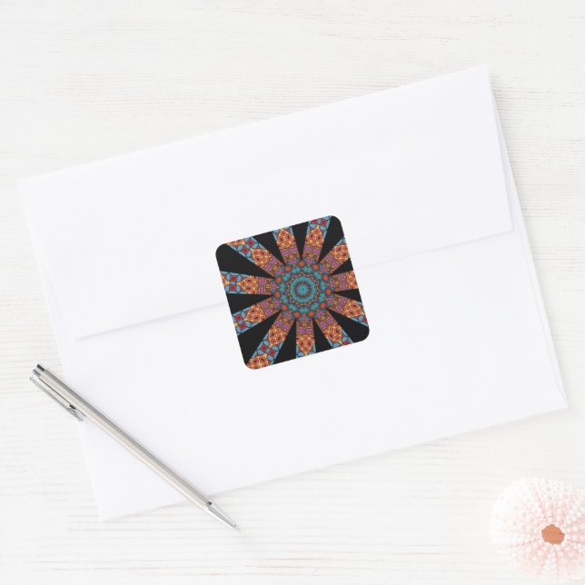 Mandala Decorative  Square Sticker (Envelope)