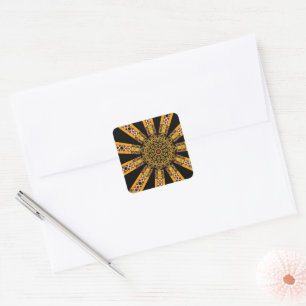 Mandala Decorative Square Sticker