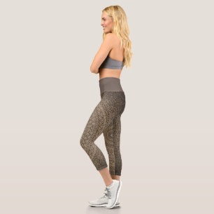 Mandala design capri leggings
