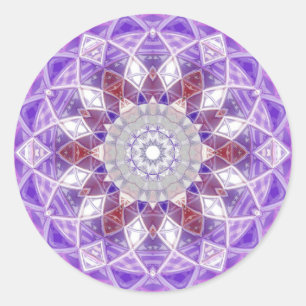 mandala design classic round sticker
