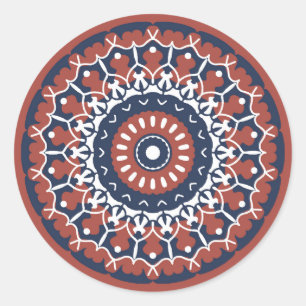 Mandala Design classic round sticker