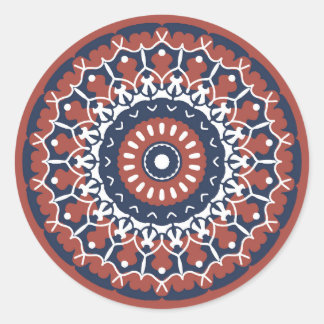 Mandala Design classic round sticker
