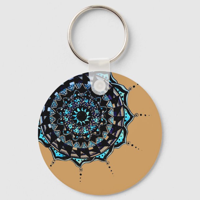 Mandala Design Key Ring (Front)