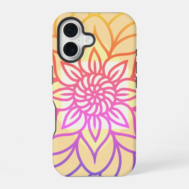 Mandala Design Light colour iPhone 16 Case (Back)